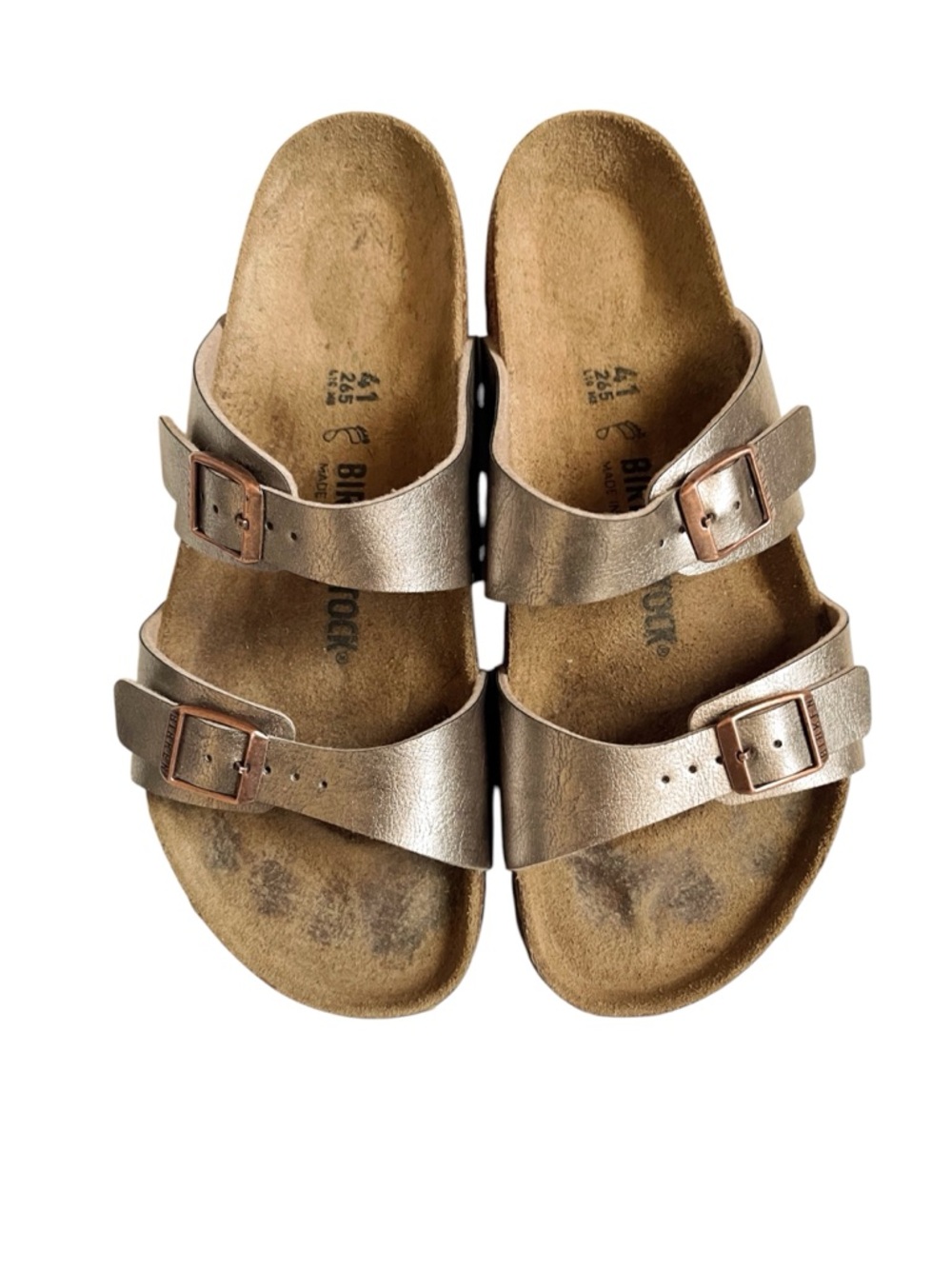 Birkenstock Arizona Metallic Sandals 41 - Picture 2 of 9